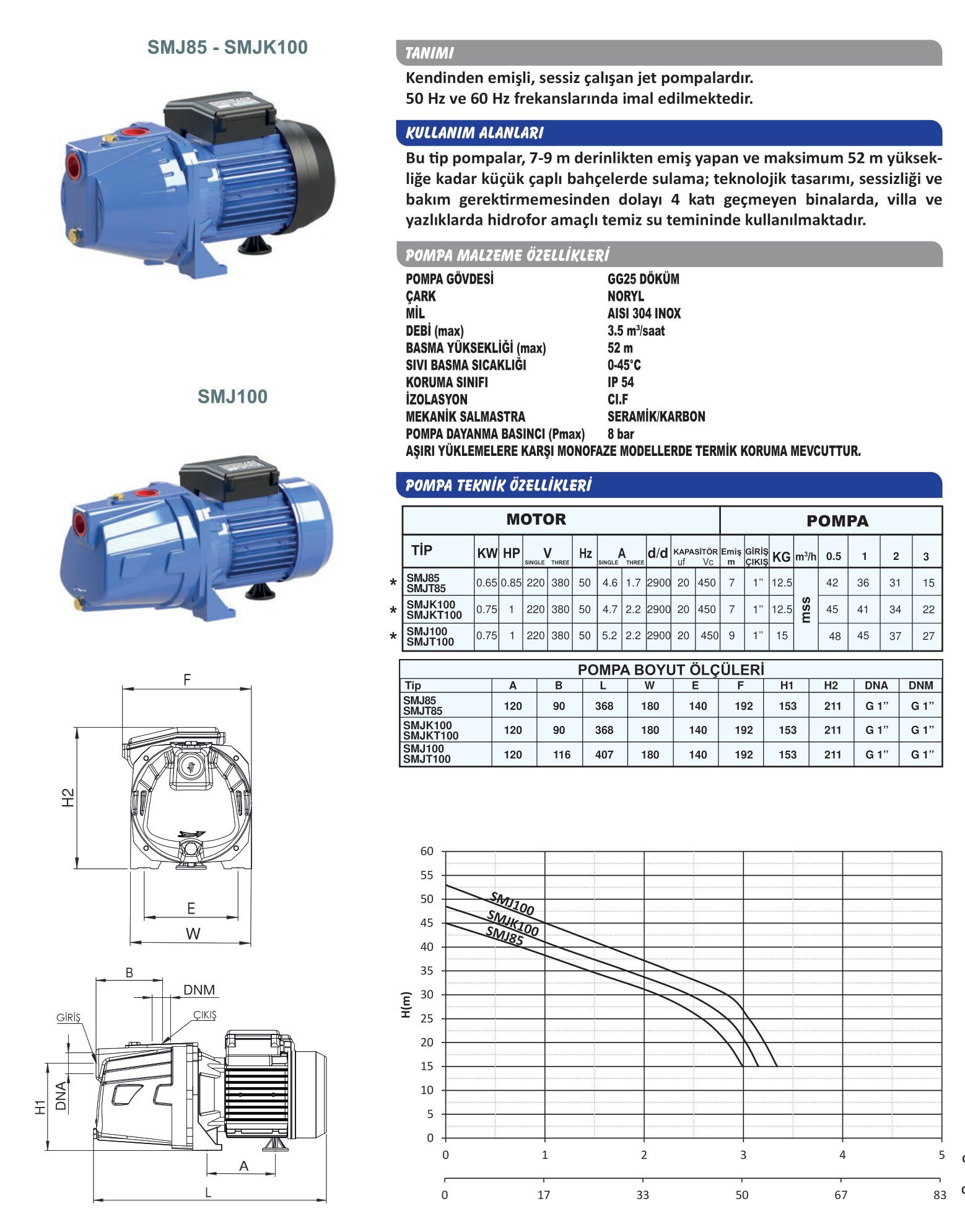 sumak smjk100 jet pompa