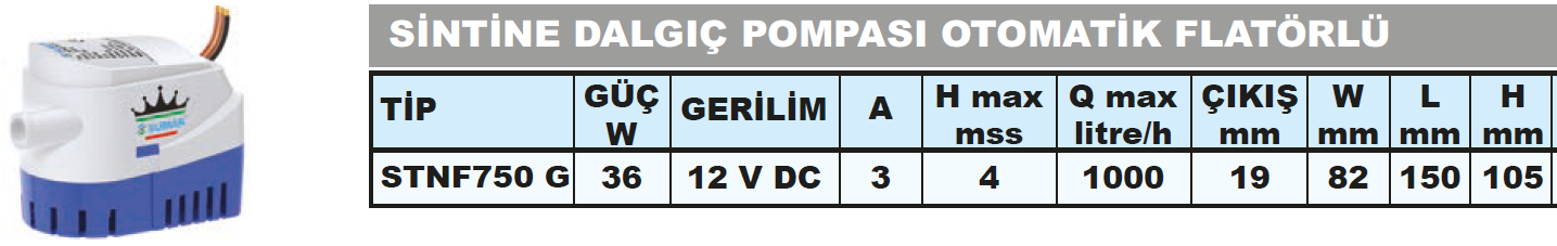 STNF750G sintine pompası