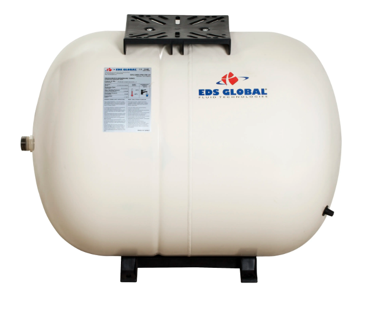 EDS Global Dayanıklı Değişmeyen Membranlı Yatay Ayaklı Genleşme Tankı 24 LT