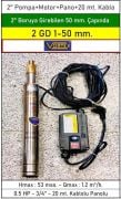VORTEX 2 GD 60mm Boruya Girebilen  Kuyu Pompası Seti (2''/50mm Çaplı Kuyu Pompası)