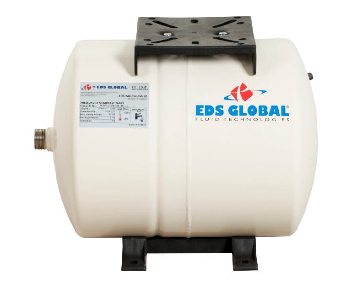 EDS Global Dayanıklı Değişen Membranlı Ayaklı Yatay Genleşme Tankı 50 LT
