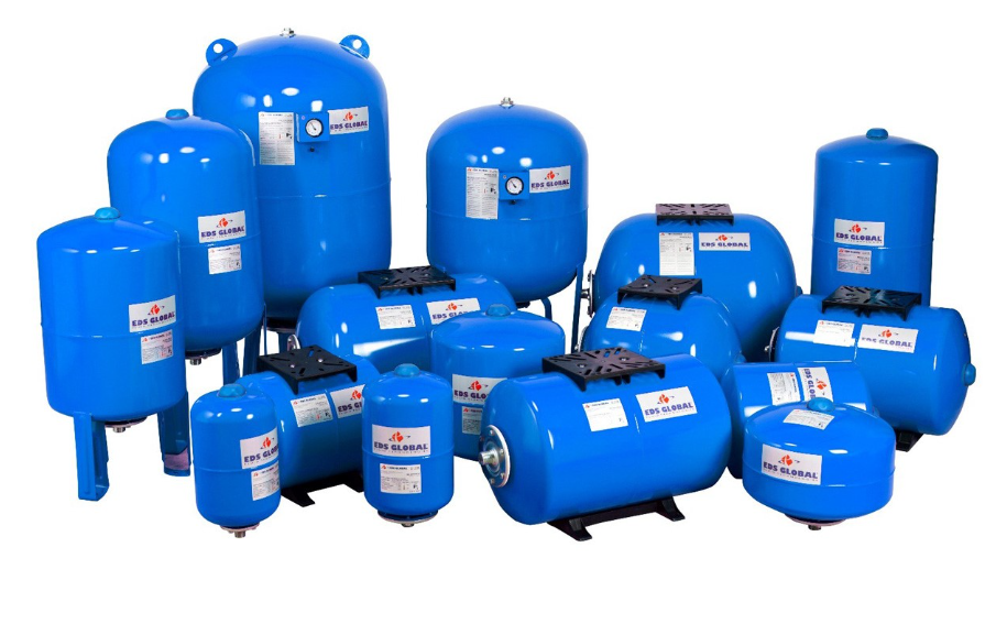 EDS Global Dayanıklı Değişen Membranlı Ayaklı Yatay Genleşme Tankı 50 LT