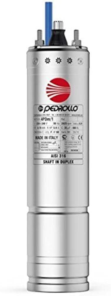 PEDROLLO 4 PD / 5.5  Sondaj Motoru (Tek Motor), Derin Kuyu Dalgıç Pompası için  5,5 HP