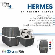 PRADA HERMES Pompalı 8 Litre Ev Tipi Tezgah Altı Su Arıtma Cihazı (Gri)
