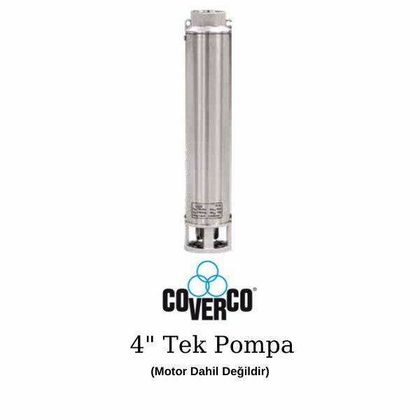 COVERCO 6/13  Tek Dalgıç Pompa, 4'' Derin Kuyu, Sondaj Pompası  2 HP , 78 Mss , 9 m3/h
