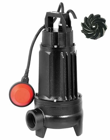 İMPO VH 100/40M  Parçalayıcılı Bıçaklı Döküm Foseptik Drenaj Pompası  1 Hp, 12 Mss , 15 m3/h , 20mm Partikül Geçirgenliği