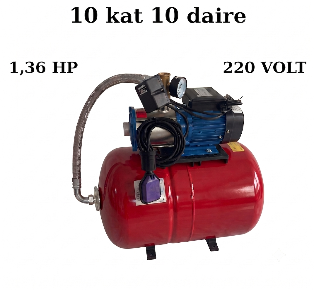 ASTREA AMI 2-7 AISI 304 PASLANMAZ HİDROFOR PAKET (HİDROTANK 50 LİTRE)
