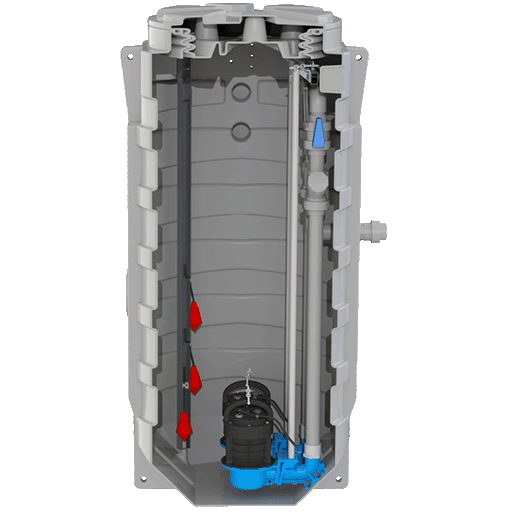 SANİFLO SANIFOS 1300 2 VX S  Zemin Altı Foseptik Tahliye İstasyonu, Çift Pompa, Vortex, Monofaze  13 Mss , 25 m3/h