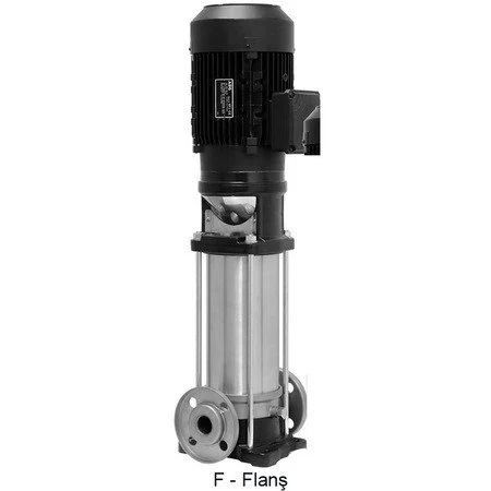 ETECH EV 06/33 F  Full 304 Paslanmaz Dikey Milli İn-Line Pompa  5 HP , 252 Mss , 7 m3/h