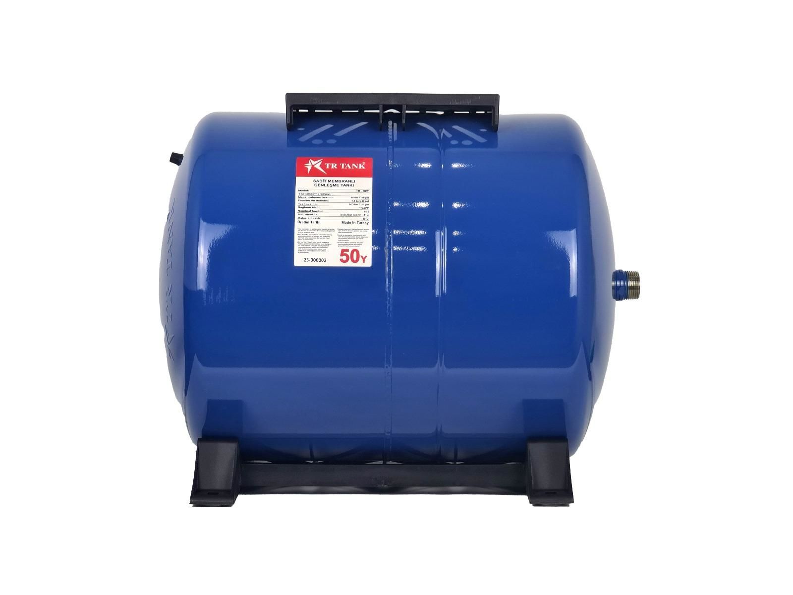 TR TANK 50 LT Yatay Sabit Membranlı Patlamayan Hidrofor Genleşme Tankı (Uzun Ömürlü)
