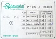 AQUAMAS AB 4-16 BASINÇ ŞALTERİ (TAHLİYESİZ) 1/2'' BAĞLANTI