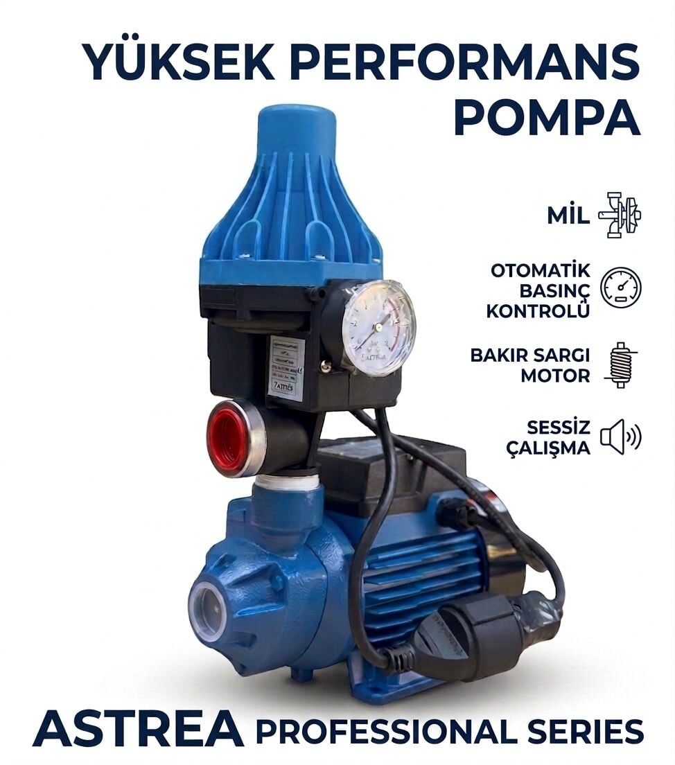 ASTREA PKM 60 Bronz Fanlı Preferik Santifrüj Su Pompası (0.5 HP)