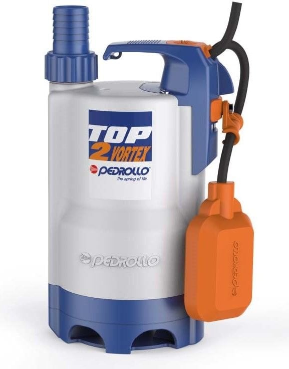 PEDROLLO TOP 3 - VORTEX Plastik Dalgıç Drenaj Pompası,  0,75 Hp , 8,5 Mss , 10,8 m3/h , 20mm partikül çapı , 5mt kablo