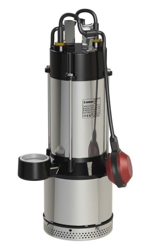 SUMAK SDF 12/3 Paslanmaz Gövde Keson Kuyu Pompası (Monofaze) (1,8 Hp)