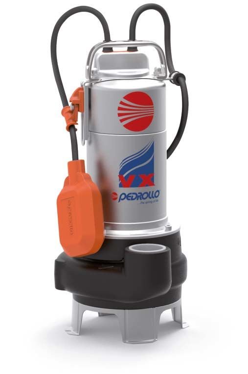 PEDROLLO VX 15/35 - N (TRF)  Foseptik Drenaj Pompası,  1,5 Hp , 14 Mss , 30 m3/h , 40mm partikül çapı , 10mt kablo